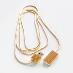 Gold USB Necklace
