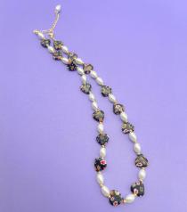 HEART MIX PEARL NECKLACE ミックス  (ON-NE-0130)