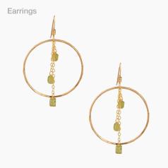 Dion Peridot Hoop Earrings