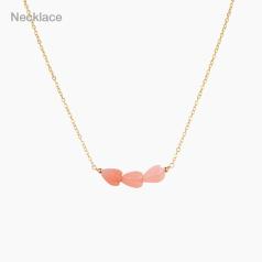 Triple Pink Pikake Necklace