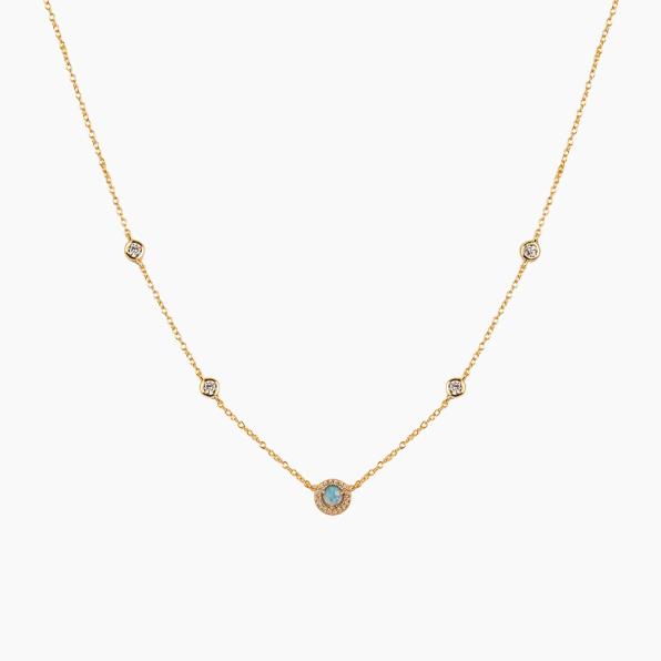 Halo Opal Necklace