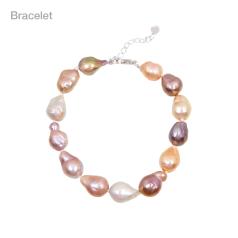 Multicolor Pink Pearl Knotted Bracelet