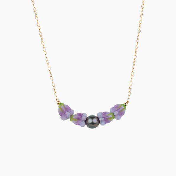 Purple Crown Tahitian Necklace