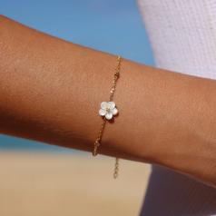 Plumeria Bracelet Vermeil