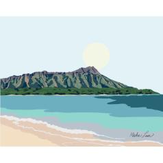 Moonrise over Diamond Head M