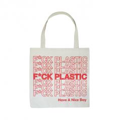 F**k Plastic Tote Bag