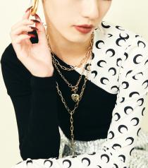 HEART ROCKET CHAIN NECKLACE ゴールド  (ON-NE-0171)